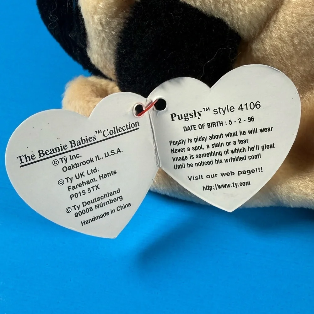 Vintage Ty Beanie Baby Pugsly